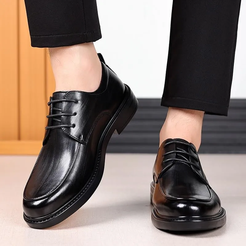 Men's Brogue Oxfords Shoes Faux Patent Leather Classic Lace-up Dress Shoes Modern Formal Tuxedo Wedding Office Work Tuxedo Derby Shoes for Men