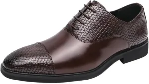 Men's Classic Lace-up Oxfords Modern Leather Business Casual Comfort Formal Shoes
