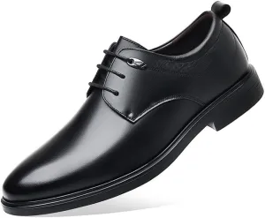 Men's Classic Leather Dress Shoes Comfortable Formal Work Modern Casual Pointed Toe Oxford Shoes