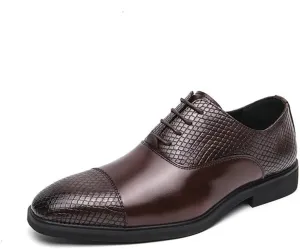 Men's Classic Leather Dress Shoes Comfortable Wedding Formal Modern Business Pointed Toe Oxford Shoes