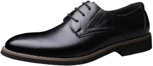 Men's Classic Leather Dress Shoes Comfortable Wedding Formal Modern Pointed Toe Tuxedo Oxford Shoes