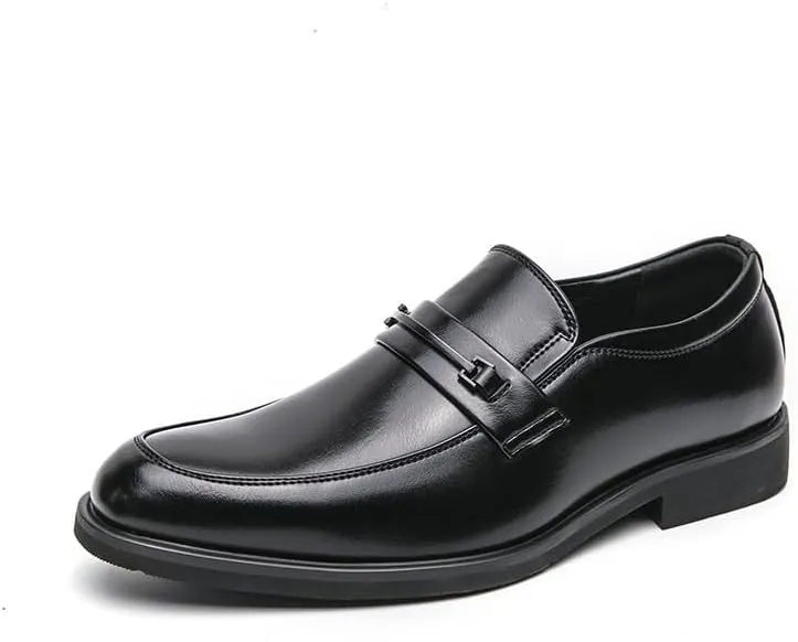 Men's Classic Oxfords Shoes Men Flexural Leather Fashion Dress Sneakers Slip-On Wedding Loafers Shoes for Men