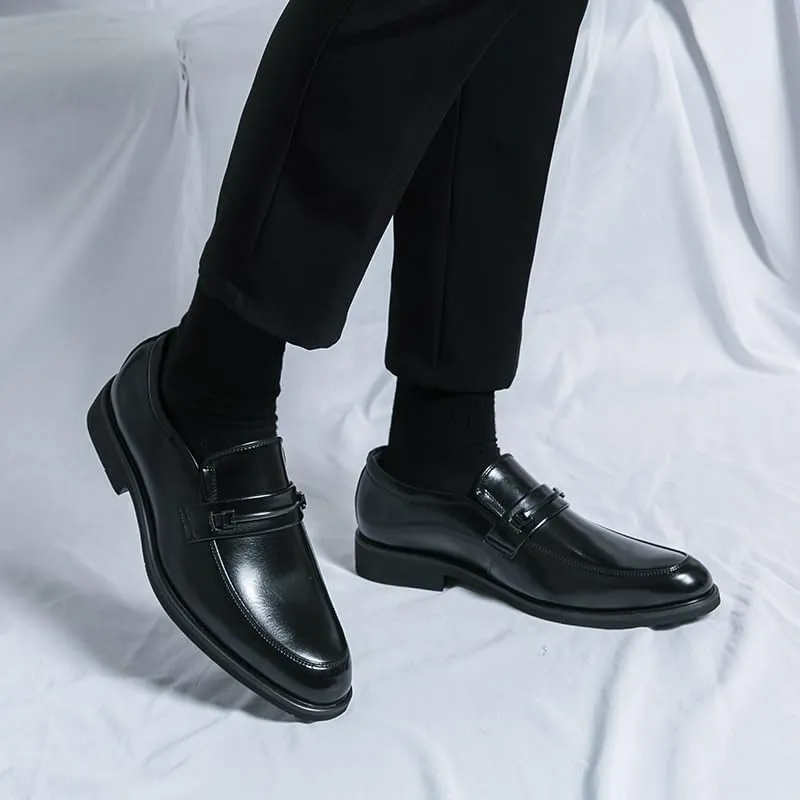 Men's Classic Oxfords Shoes Men Flexural Leather Fashion Dress Sneakers Slip-On Wedding Loafers Shoes for Men