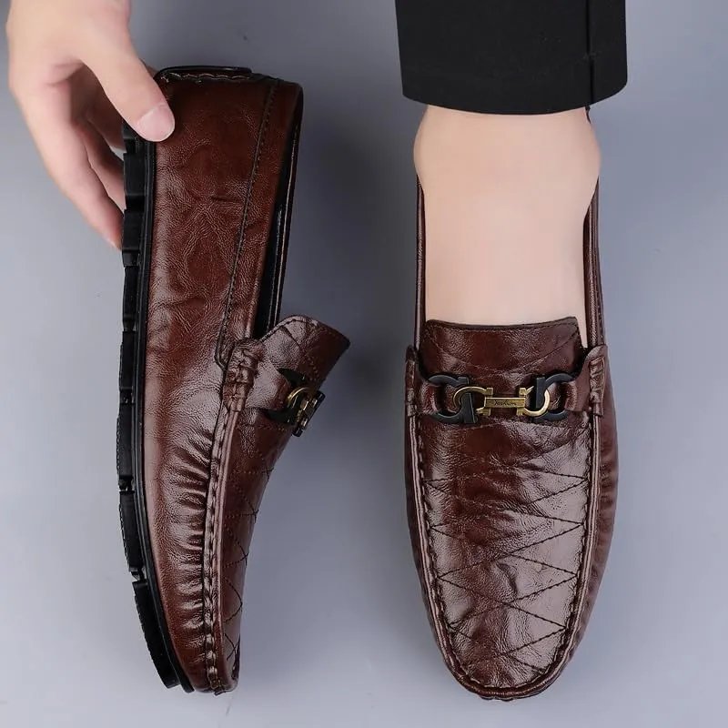 Men's Dress Loafers Black Casual Slip On Shoes Non Slip Walking Shoes for Men