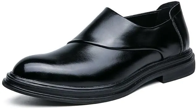 Mens Dress Shoes Business Modern Leather Business Casual Scale Pattern Comfort Formal Shoes Genuine Leather Platform Slip-on Oxfords Classic Lace-up