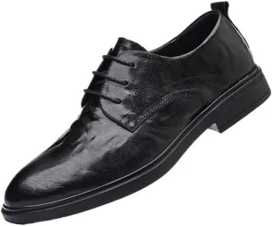 Mens Dress Sneakers All-Day Comfort Business Office Wedding Formal Modern Oxfords Office Men's Handmade Leather Modern Classic Lace Up Leather Shoes