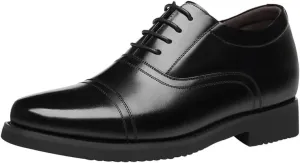 Mens Dress Suit Shoes Casual Business Oxford Comfortable Hidden Heel Brogue Office Elevator Shoes