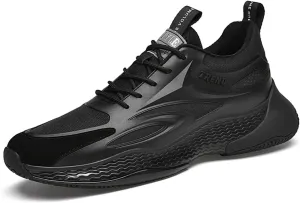 Mens Elevator Walking Shoes Lightweight Athletic Trainers Non-Slip Hidden Heel Sports Fashion Sneakers