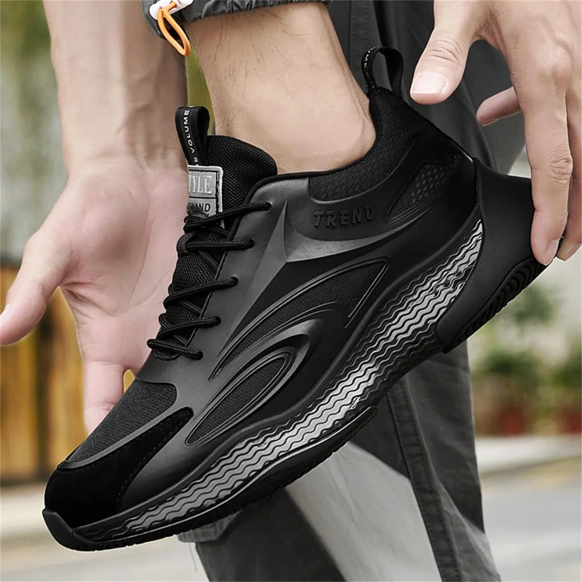 Mens Elevator Walking Shoes Lightweight Athletic Trainers Non-Slip Hidden Heel Sports Fashion Sneakers