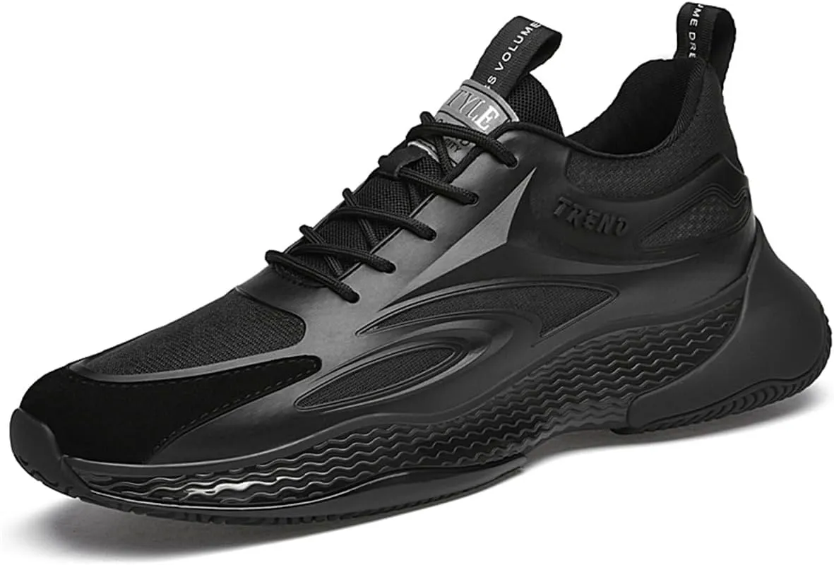 Mens Elevator Walking Shoes Lightweight Athletic Trainers Non-Slip Hidden Heel Sports Fashion Sneakers