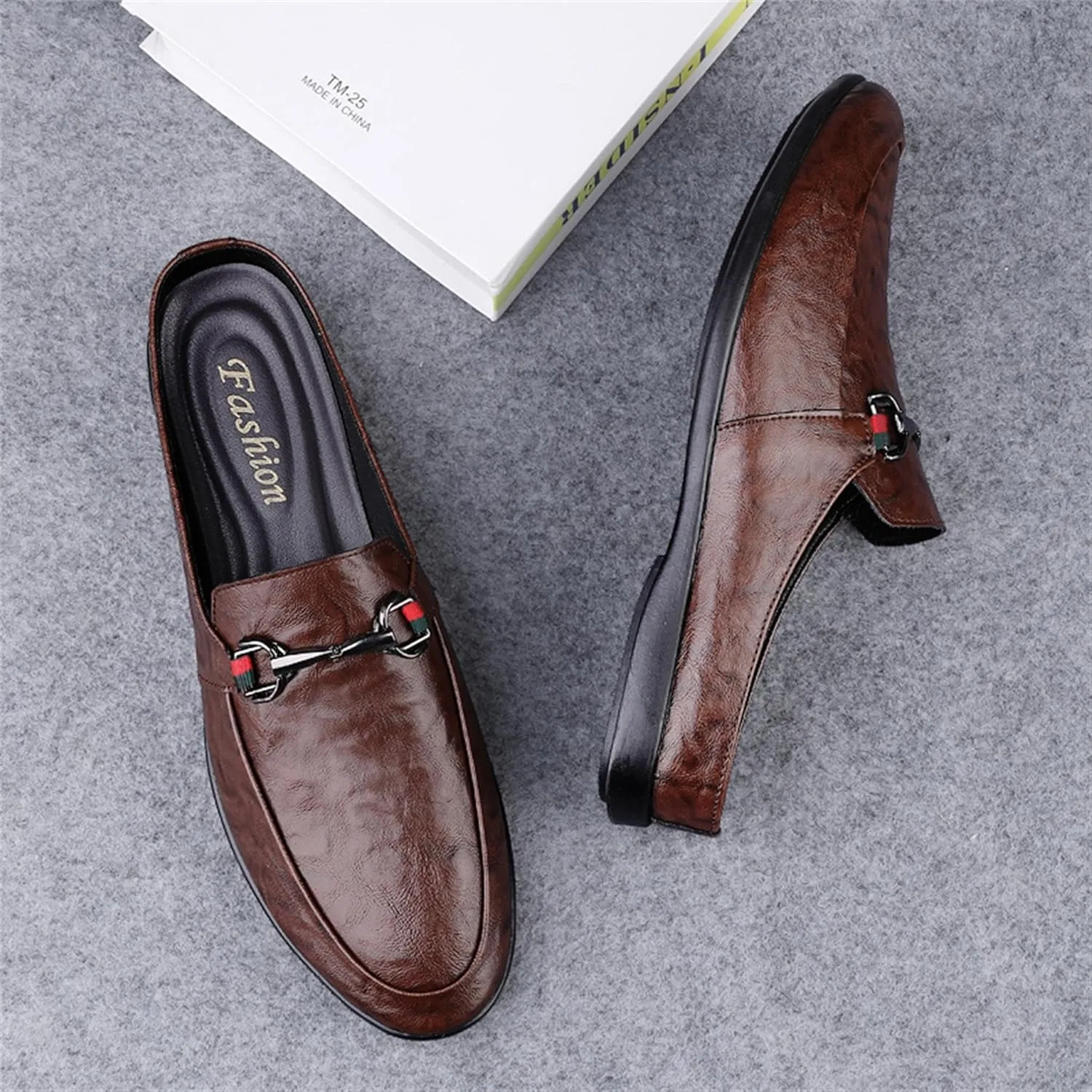 Men's Leather Casual Driving Slip-on Penny loefer Shoes