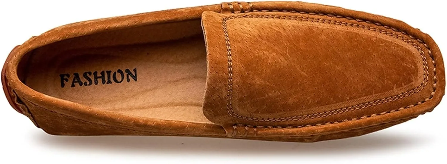 Mens Loafers Shoe Breathable Simple Moccasins Driving Shoes Slip Resistant Flexible Comfortable Casual Wedding Slip-ons