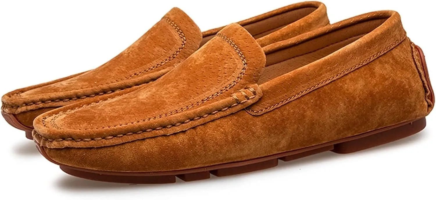 Mens Loafers Shoe Breathable Simple Moccasins Driving Shoes Slip Resistant Flexible Comfortable Casual Wedding Slip-ons