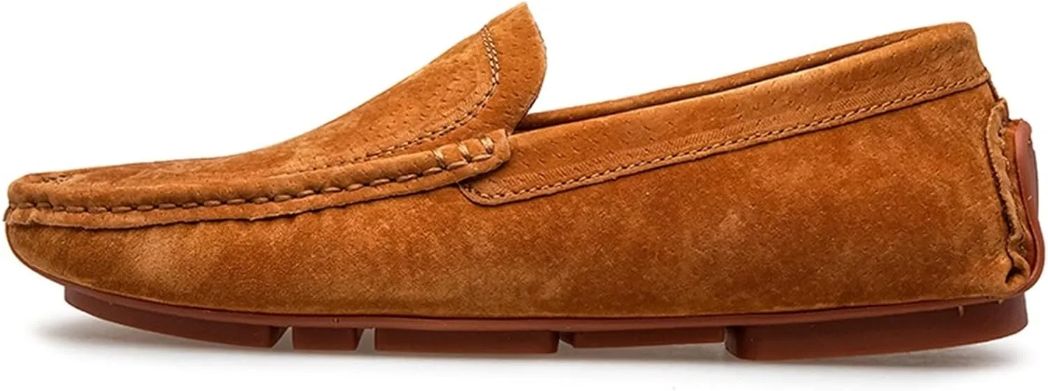 Mens Loafers Shoe Breathable Simple Moccasins Driving Shoes Slip Resistant Flexible Comfortable Casual Wedding Slip-ons
