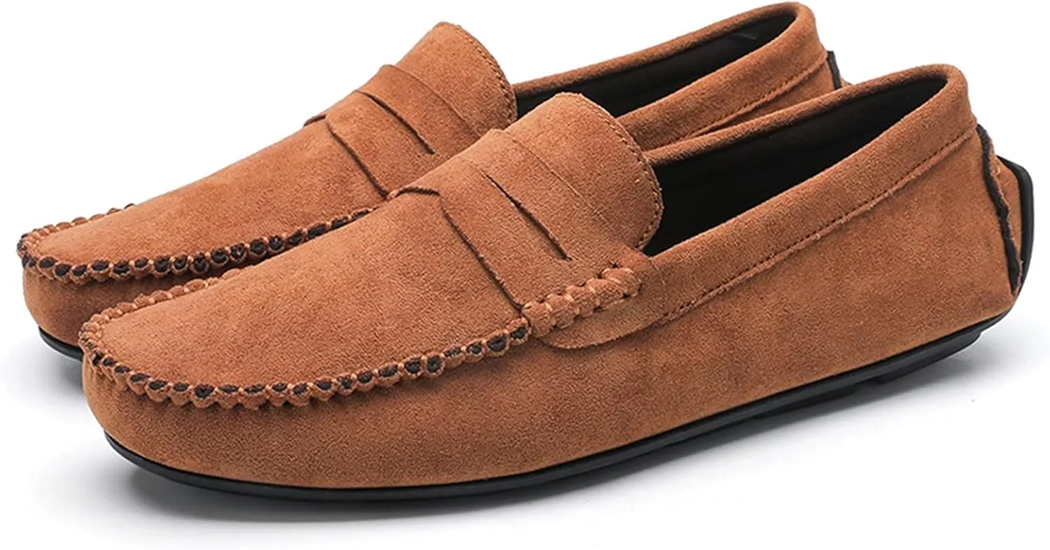 Men's Loafers Shoes Simple Smoking Moccasins Shoes Slip Resistant Anti-Slip Comfortable Classic Casual Slip-ons