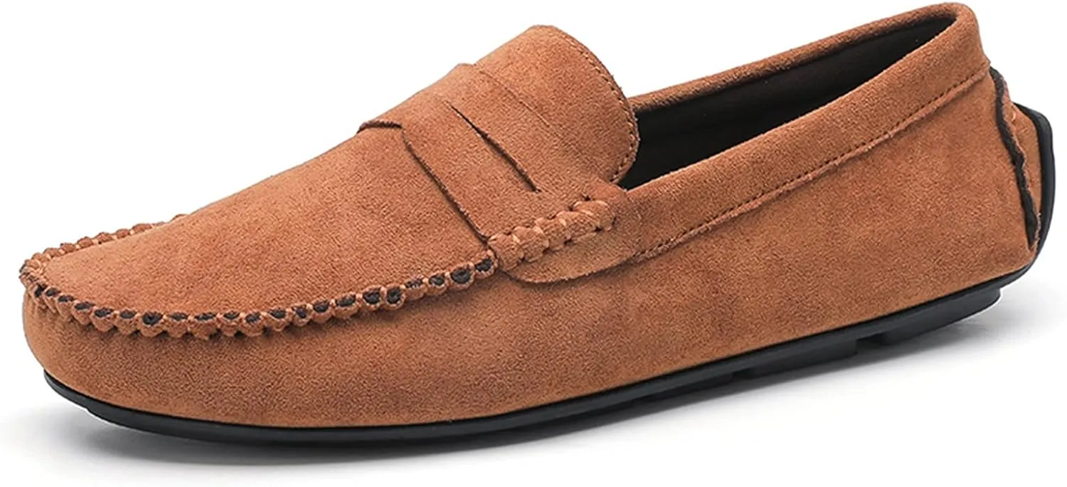 Men's Loafers Shoes Simple Smoking Moccasins Shoes Slip Resistant Anti-Slip Comfortable Classic Casual Slip-ons
