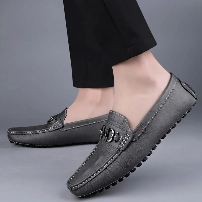 Men's Loafers Slip-On Shoes with Non-Slip Sole Classic Horsebit Tuxedo Wedding Shoes Casual Driving Moccasins for Mens Outdoor Activities