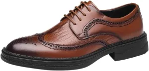 Men's New Leather Oxford Shoes | Modern Breathable Business Casual | Comfortable Formal Dress for Work & Events