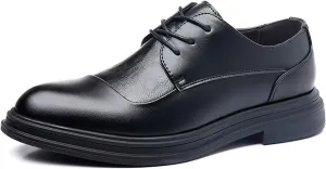 Men's Oxfords Classic Lace Up Dress Shoes Modern Business Derbys, Heel Pad Design for Formal Occasions