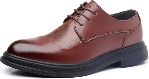 Men's Oxfords Classic Lace Up Dress Shoes Modern Business Derbys, Heel Pad Design for Formal Occasions