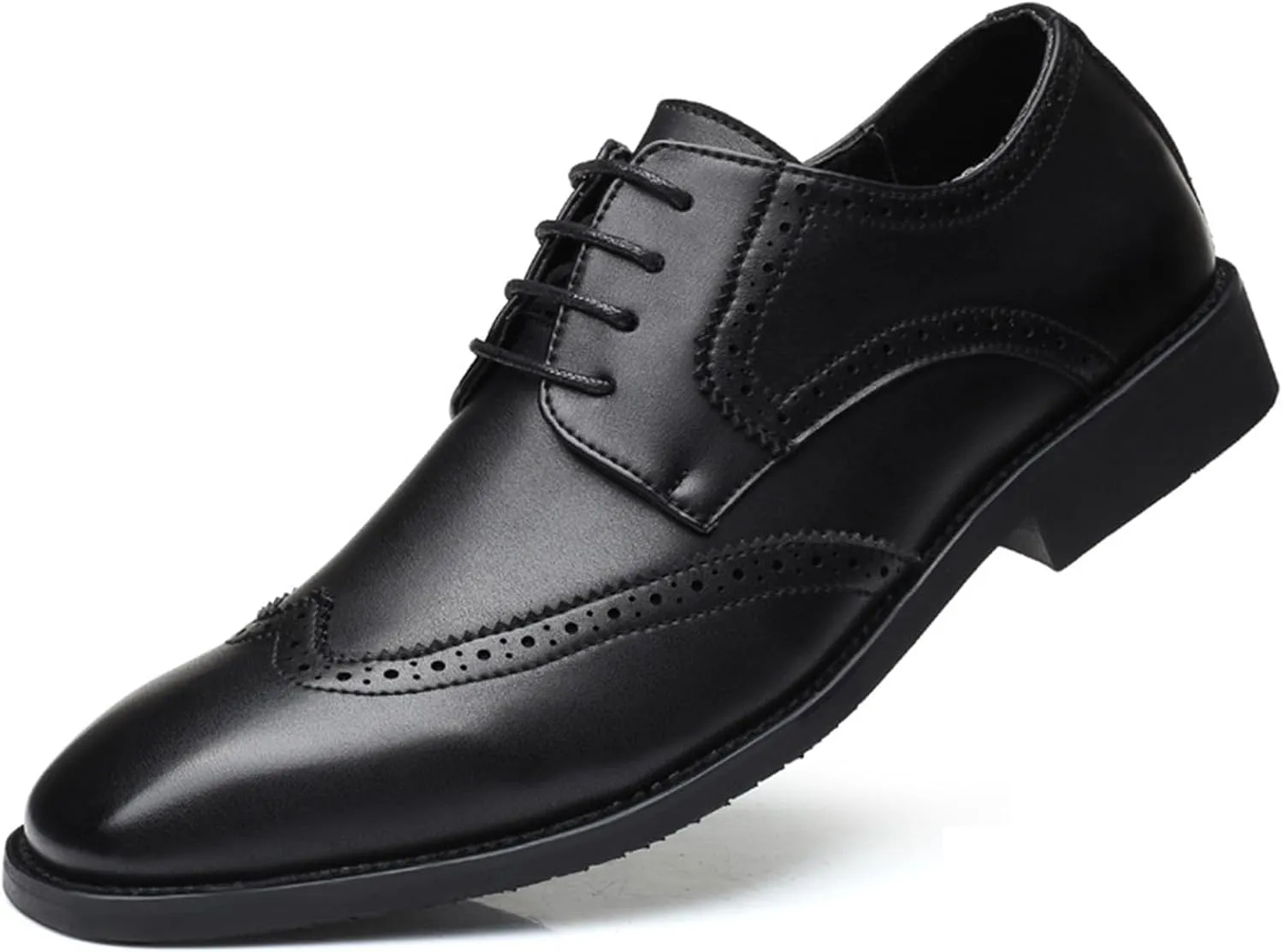 Men's Oxfords Lace Up Casual Dress Shoes Wingtip Brogue Shoes Classic Formal Modern Business Shoes