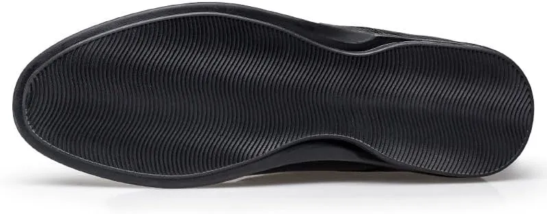 Men's Oxfords Modern Low Top Pointed Toe Tuxedo Derby Shoes Non-Slip Rubber Flat Dress Shoes for Men(Black,8.5)