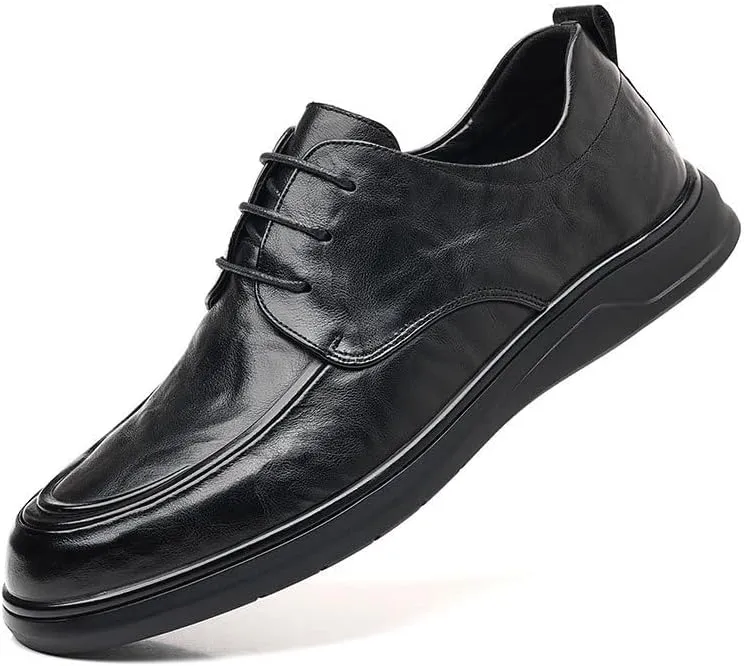 Men's Pointed-Toe Tuxedo Dress Shoes Fashion Casual Classic Formal Shoes Lightweight All-Day Comfort Soft Sole Oxfords