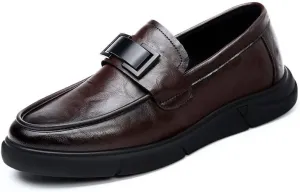 Men's Slip-On Dress Loafers Mens Business Casual Formal Oxfords Flexural Leather Sneakers for Men