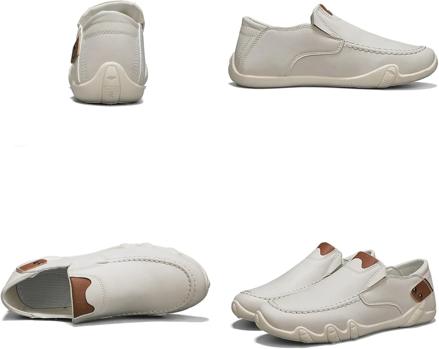 Men's Slip-On Loafers - Lightweight Breathable Driving Shoes with Rubber Sole Casual Business Footwear for Men Durable Moccasins for Travel Outdoor Activities