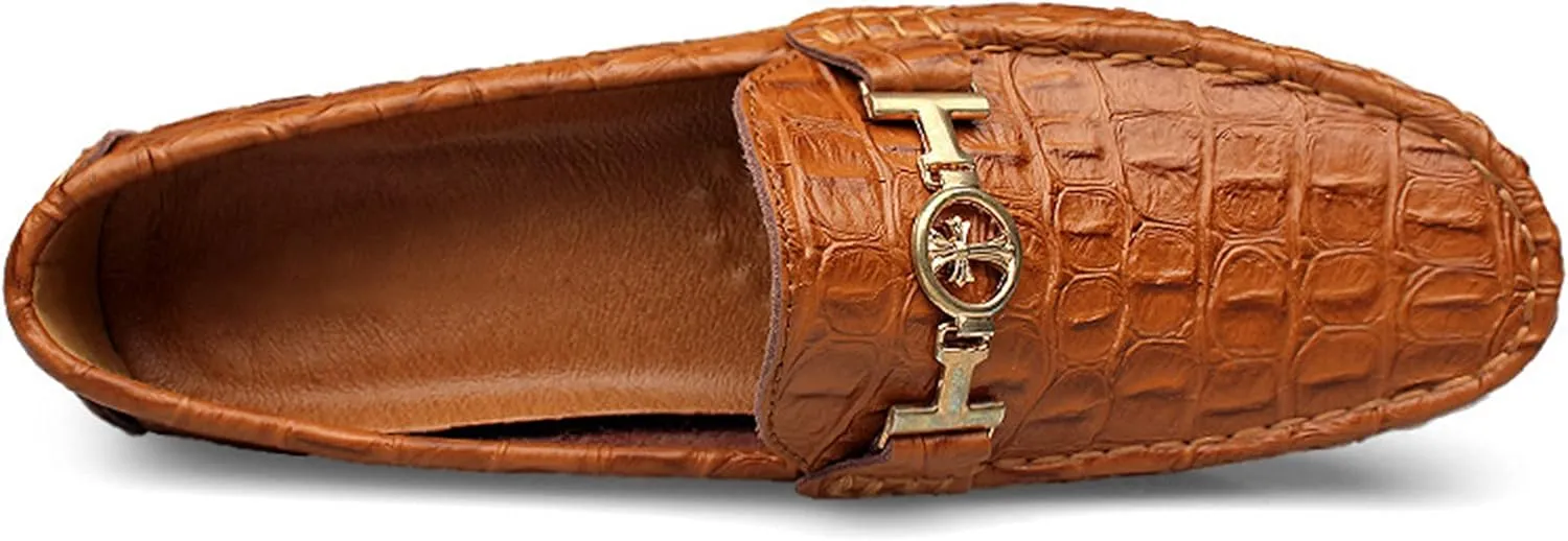 Minishion Mens Fashion Loafers Buckle Comfortable Dress Shoes 1595#