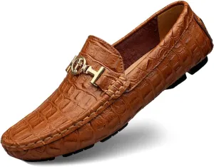 Minishion Mens Fashion Loafers Buckle Comfortable Dress Shoes 1595#