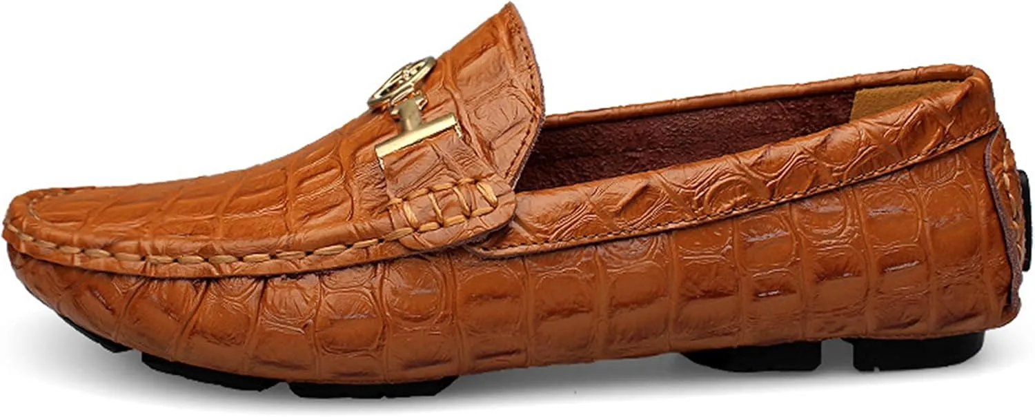 Minishion Mens Fashion Loafers Buckle Comfortable Dress Shoes 1595#