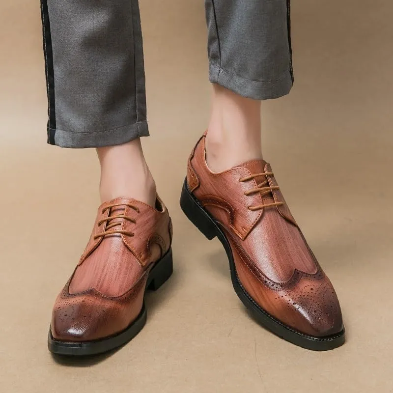 Modern Breathable Dress Shoes Luxury Patent Leather Pointed Toe Oxford Shoes Men's Classic Business Moccasins