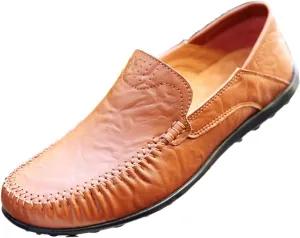 New Loafers for Men Simple Moccasins Driving Shoes Leather Comfortable Flexible Slip Resistant Classic Slip-on