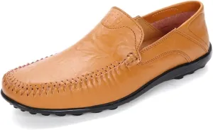 New Loafers for Men Simple Moccasins Driving Shoes Leather Comfortable Flexible Slip Resistant Classic Slip-on