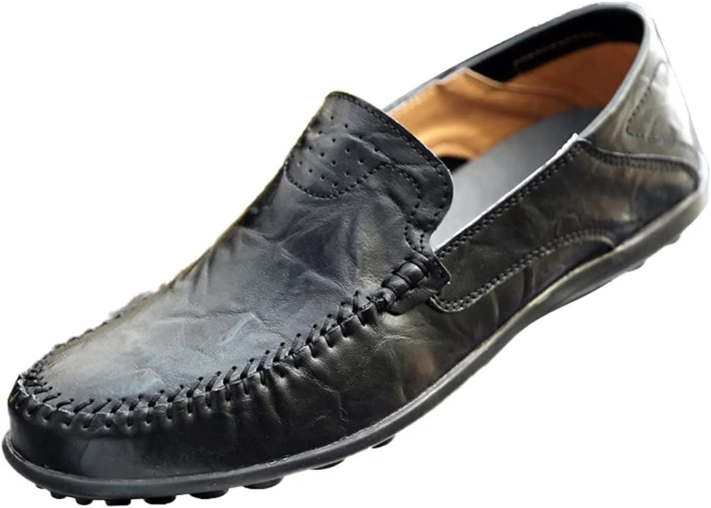 New Loafers for Men Simple Moccasins Driving Shoes Leather Comfortable Flexible Slip Resistant Classic Slip-on