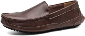 New Mens Loafers Apron Toe Driving Moccasins Shoes PU Leather Flexible Slip Resistant Lightweight Fashion Slip-ons