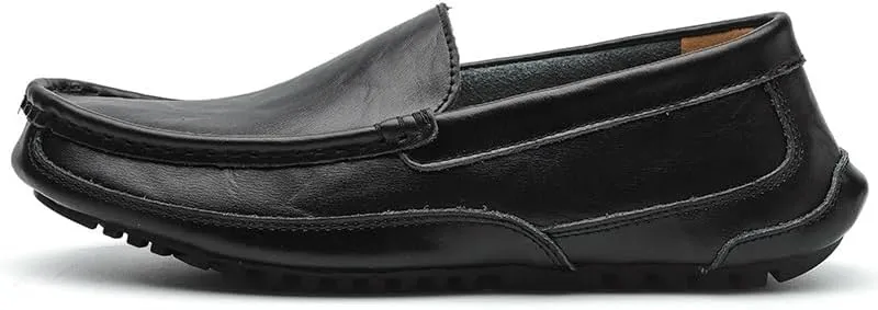 New Mens Loafers Apron Toe Driving Moccasins Shoes PU Leather Flexible Slip Resistant Lightweight Fashion Slip-ons