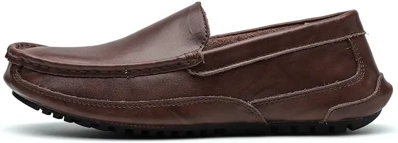 New Mens Loafers Apron Toe Driving Moccasins Shoes PU Leather Flexible Slip Resistant Lightweight Fashion Slip-ons