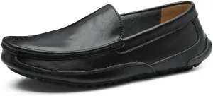 New Mens Loafers Apron Toe Driving Moccasins Shoes PU Leather Flexible Slip Resistant Lightweight Fashion Slip-ons