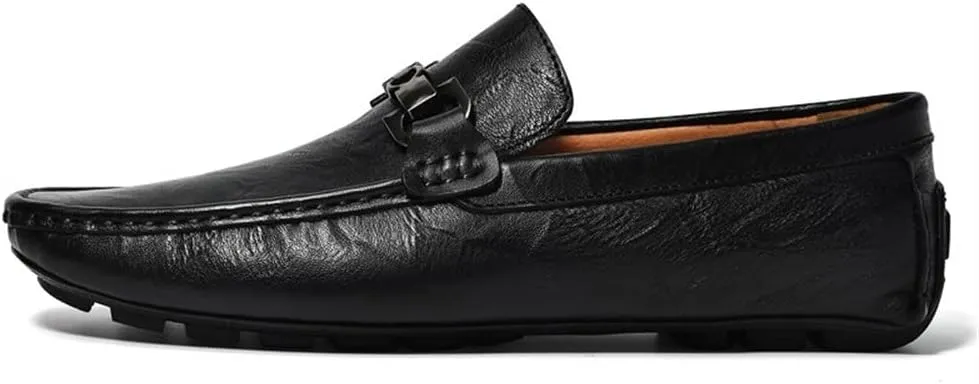 New Men's Loafers Shoes Driving Moccasins Loafers Simple Leather Flexible Comfortable Slip Resistant Prom Walking Slip-ons
