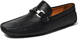 New Men's Loafers Shoes Driving Moccasins Loafers Simple Leather Flexible Comfortable Slip Resistant Prom Walking Slip-ons
