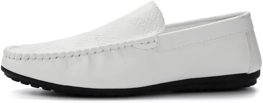 New Men's Loafers Shoes Moccasins Shoes Simple Solid Color Leather Slip Resistant Comfortable Flexible Classic Driving Slip-ons