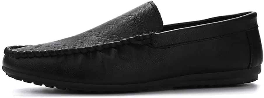 New Men's Loafers Shoes Moccasins Shoes Simple Solid Color Leather Slip Resistant Comfortable Flexible Classic Driving Slip-ons