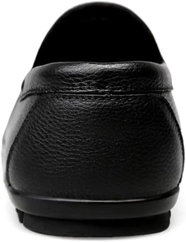 New Men's Loafers Simple Breathable Driving Loafers Moccasins Shoes Leather Lightweight Slip Resistant Anti-slip Prom Slip-on
