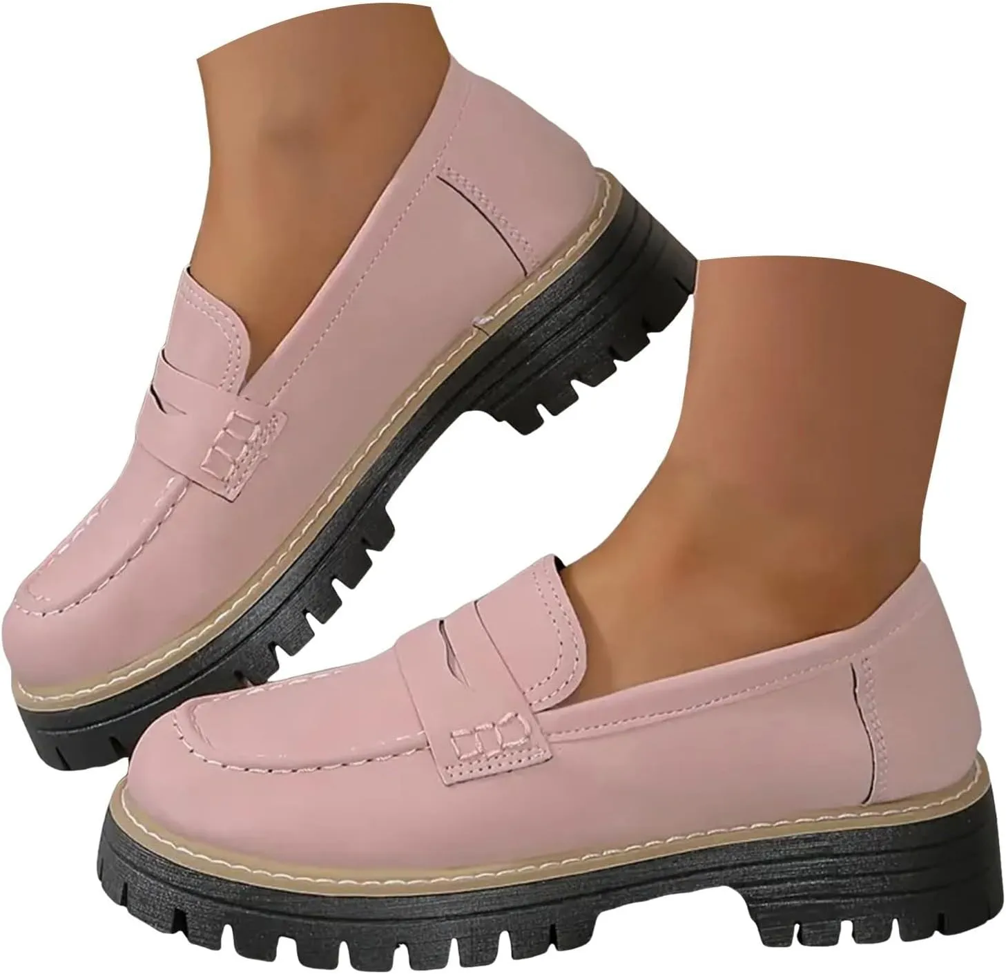 Orthoture-Orthopedic Platform Loafers Comfortable and Slip Resistant Loafers with Breathable Arch Support Wide fit Perfect for Walking