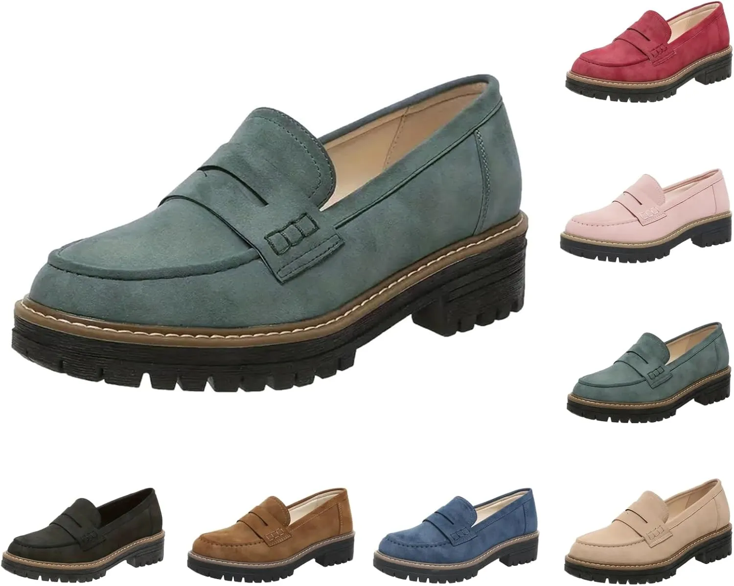 Orthoture-Orthopedic Platform Loafers Comfortable and Slip Resistant Loafers with Breathable Arch Support Wide fit Perfect for Walking