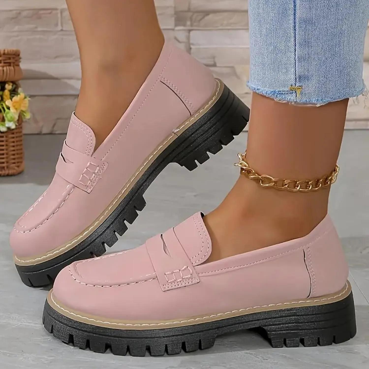 Orthoture-Orthopedic Platform Loafers Comfortable and Slip Resistant Loafers with Breathable Arch Support Wide fit Perfect for Walking