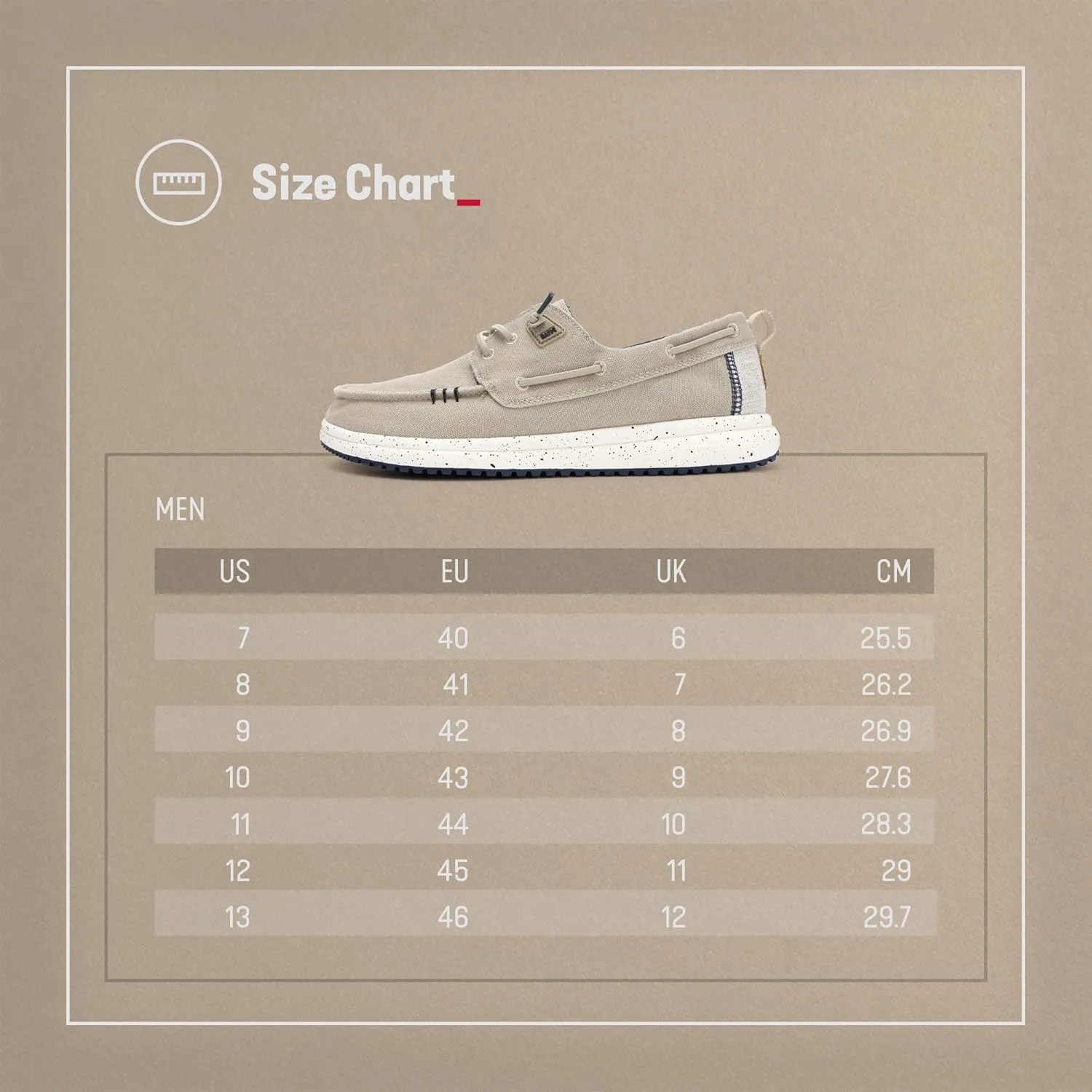 PITAS Mens Byron Boat Shoes | Casual Slip-On Loafers for Men | Ultra Light & Comfortable Shoes | Beige