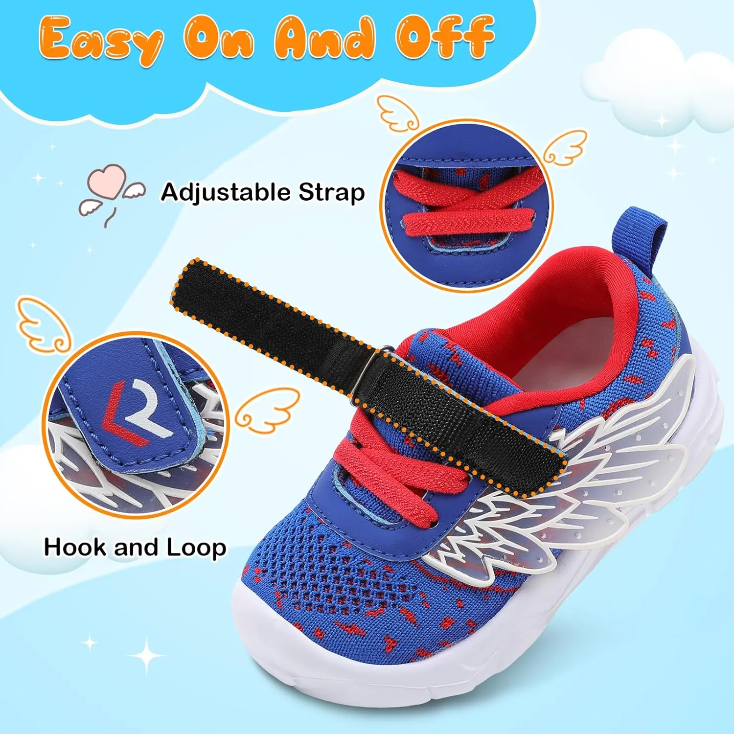 relxfeet Toddler Boys Girls Shoes Wide Toe Box Barefoot Sneakers Fashion Lightweight Breathable Tennis Walking Shoes